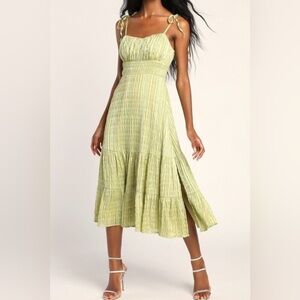 Lulu's Light Green Midi Dress